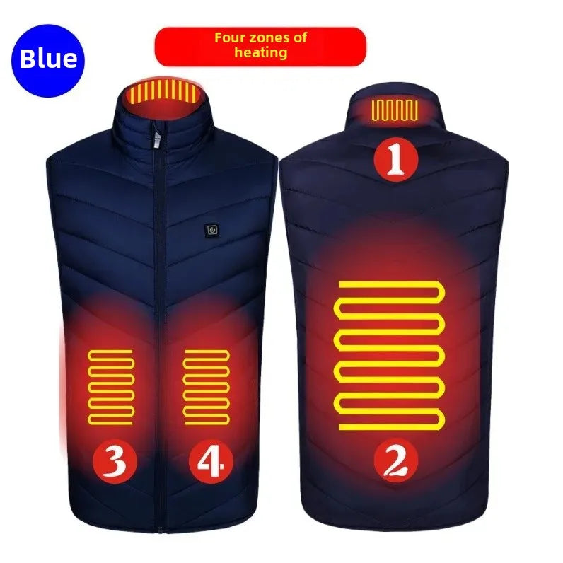 Intelligent Heating Vest Men's Women's Cross-Border Smart Heating Thermal Clothing Constant Temperature Full-Body Heating Vest
