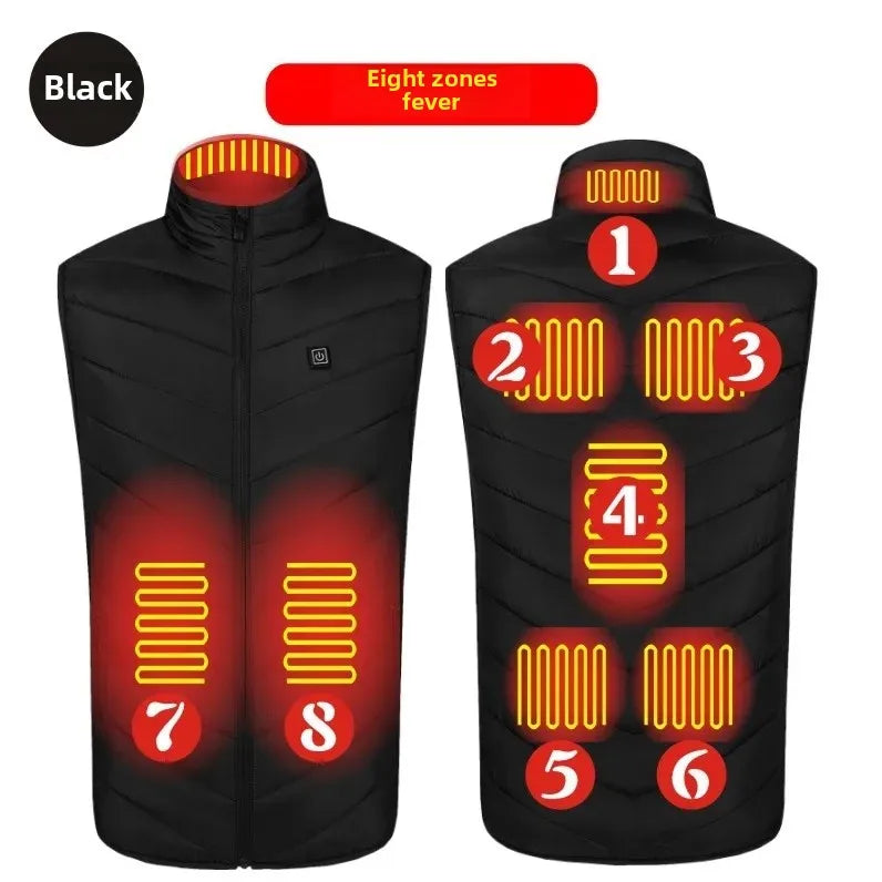 Intelligent Heating Vest Men's Women's Cross-Border Smart Heating Thermal Clothing Constant Temperature Full-Body Heating Vest