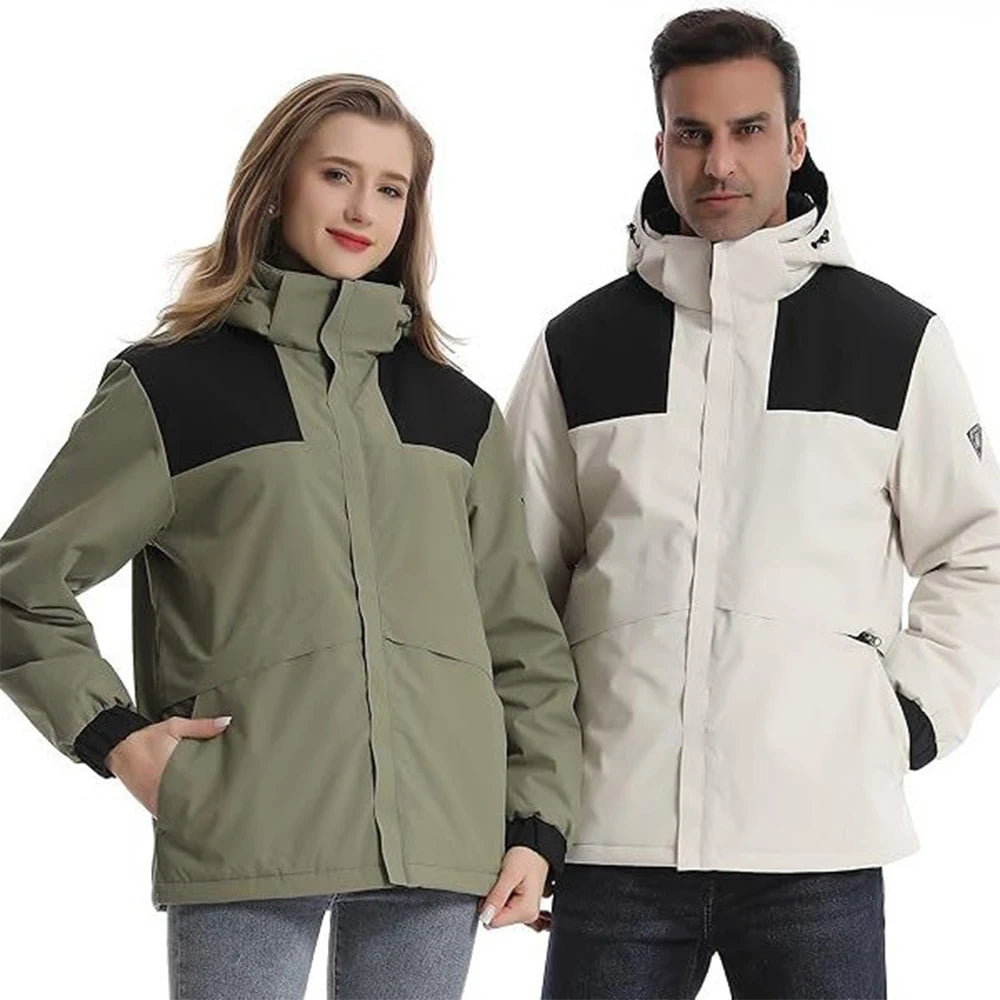 Fashion Ski Graphene Heated Jacket Couple Style Waterproof Heated Warm Coat Functional Heated Self Heating Clothes Warm Parka