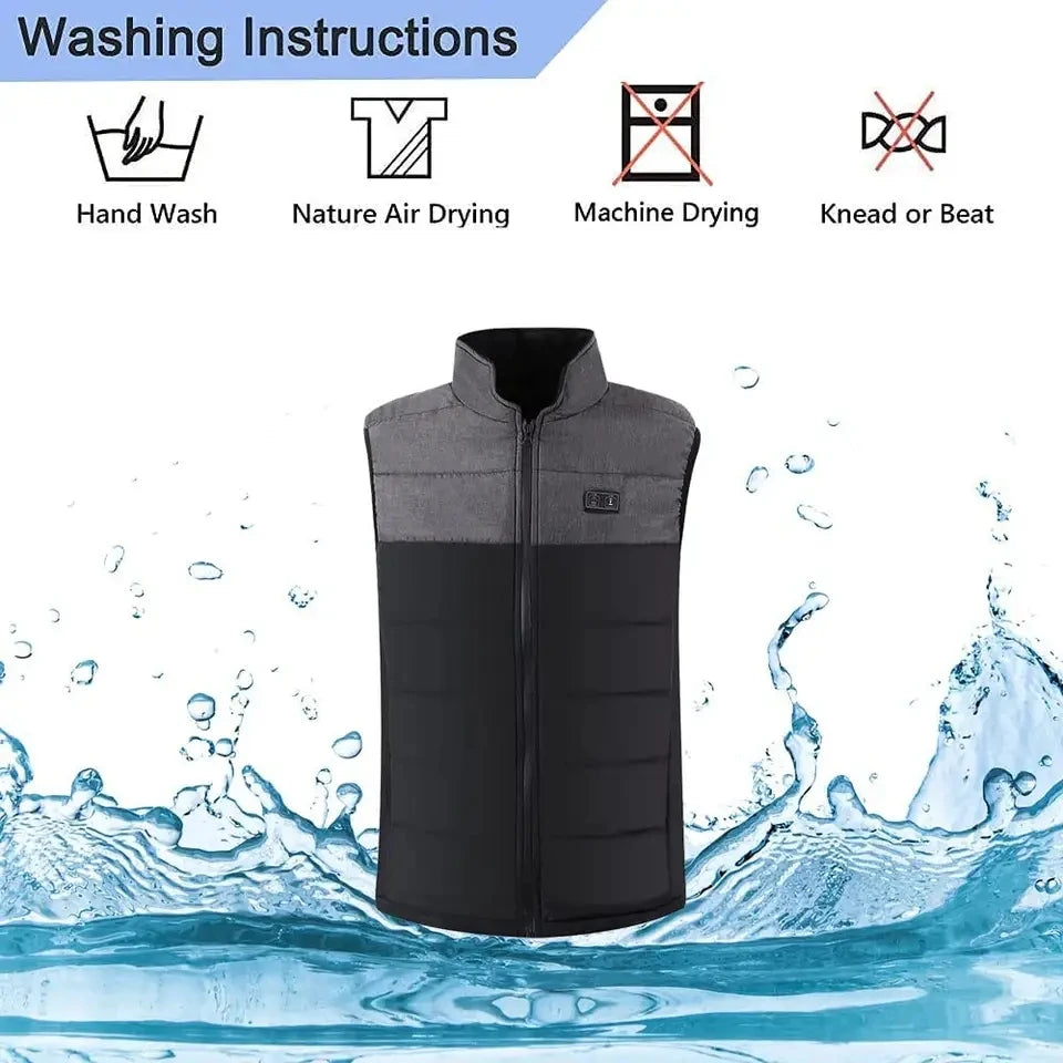 21 Area Heated Vest Jacket Women Winter Smart Heating Vest  Outdoor Flexible Thermal Clothes Winter Warm Outdoor Hiking Fishing