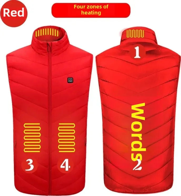 Intelligent Heating Vest Men's Women's Cross-Border Smart Heating Thermal Clothing Constant Temperature Full-Body Heating Vest