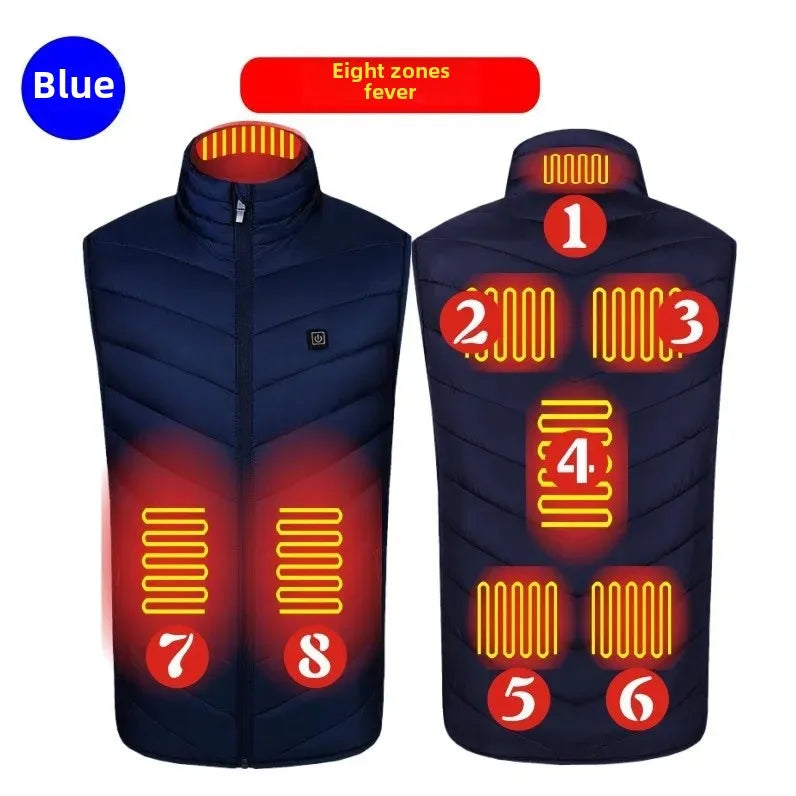 Intelligent Heating Vest Men's Women's Cross-Border Smart Heating Thermal Clothing Constant Temperature Full-Body Heating Vest