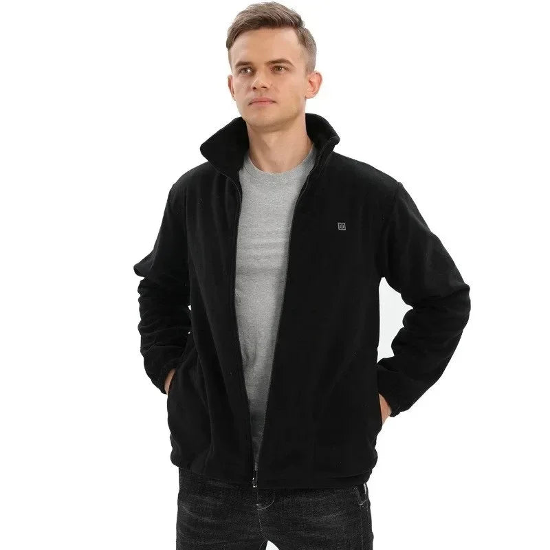Men Women Heated Sweaters Winter Autumn Thickened Coats Vest Jackets Fleece Coats Heating Cashmere Vest Fashion Slim Furry Coat