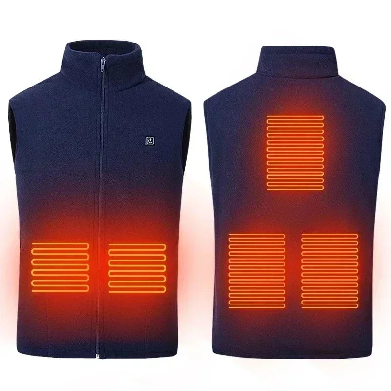 Men Women Heated Sweaters Winter Autumn Thickened Coats Vest Jackets Fleece Coats Heating Cashmere Vest Fashion Slim Furry Coat