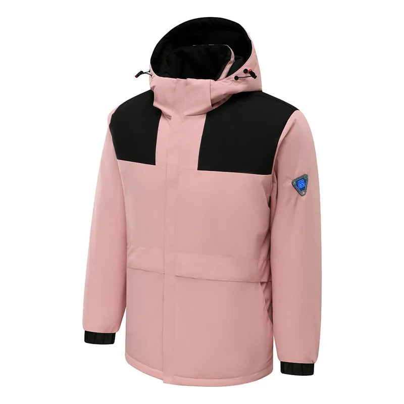 Fashion Ski Graphene Heated Jacket Couple Style Waterproof Heated Warm Coat Functional Heated Self Heating Clothes Warm Parka