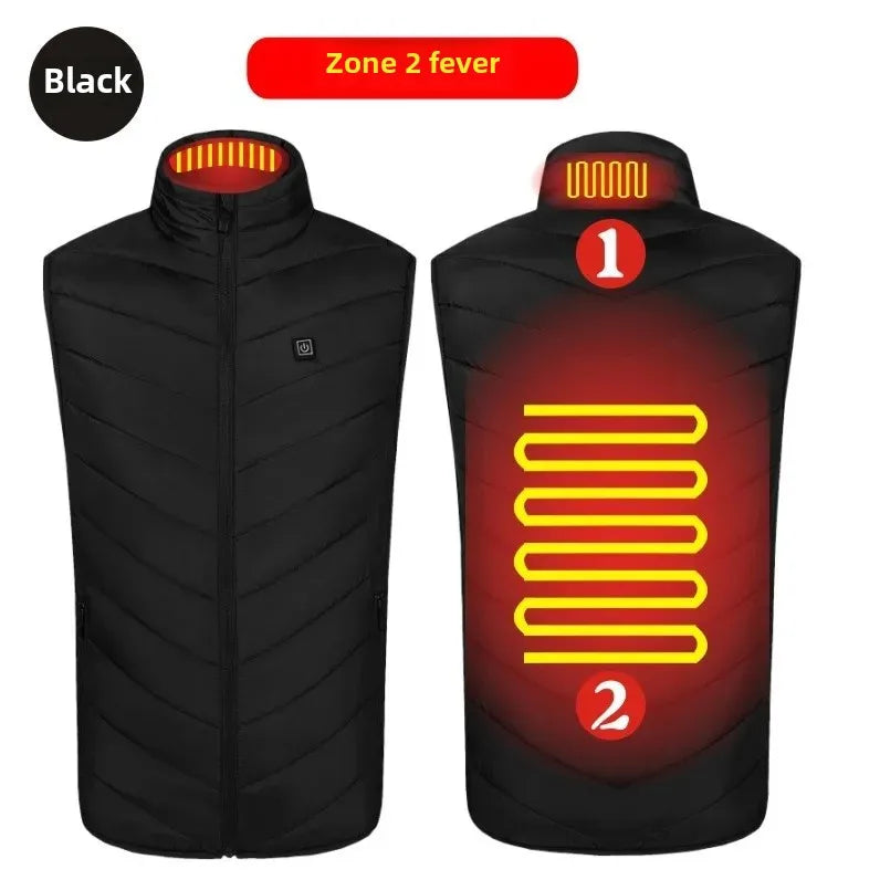 Intelligent Heating Vest Men's Women's Cross-Border Smart Heating Thermal Clothing Constant Temperature Full-Body Heating Vest