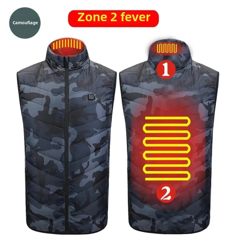 Intelligent Heating Vest Men's Women's Cross-Border Smart Heating Thermal Clothing Constant Temperature Full-Body Heating Vest