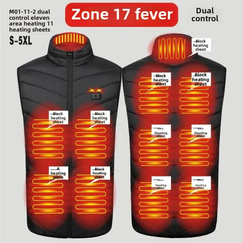 Intelligent Heating Vest Men's Women's Cross-Border Smart Heating Thermal Clothing Constant Temperature Full-Body Heating Vest