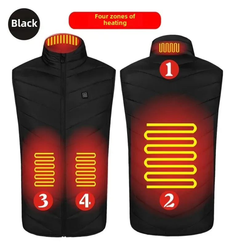 Intelligent Heating Vest Men's Women's Cross-Border Smart Heating Thermal Clothing Constant Temperature Full-Body Heating Vest