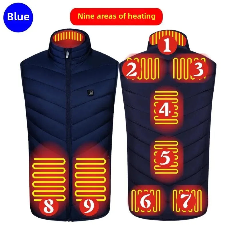 Intelligent Heating Vest Men's Women's Cross-Border Smart Heating Thermal Clothing Constant Temperature Full-Body Heating Vest
