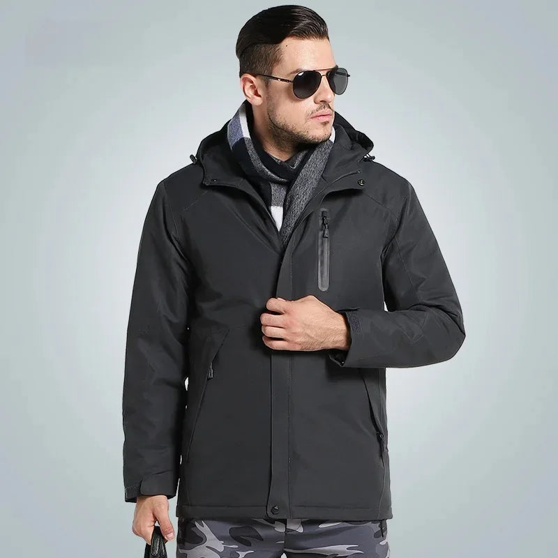 Smart Temperature Control Heating Clothes Outdoor down Jacket USB Charging Instant Heating Cotton Vest Winter Men's Wear