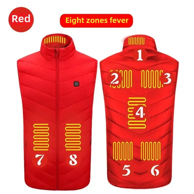 Intelligent Heating Vest Men's Women's Cross-Border Smart Heating Thermal Clothing Constant Temperature Full-Body Heating Vest