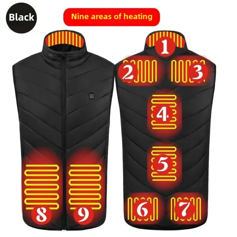Intelligent Heating Vest Men's Women's Cross-Border Smart Heating Thermal Clothing Constant Temperature Full-Body Heating Vest
