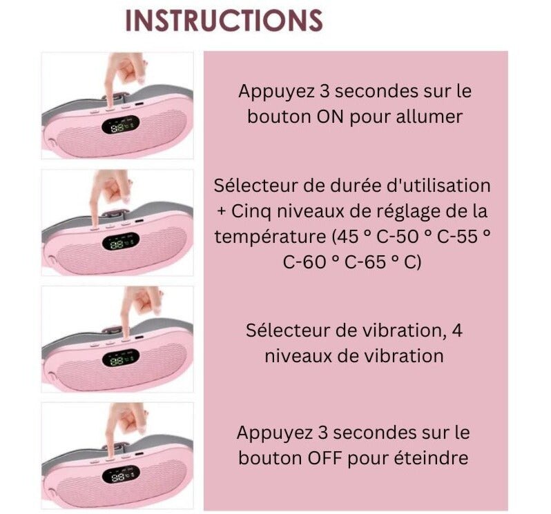 Ceinture chauffante règle