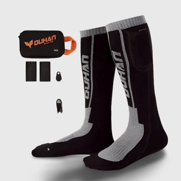 Chaussette chauffante avec télécommande — modèle noir 3,7 V, jusqu'à 8 h | VETCHAUD™