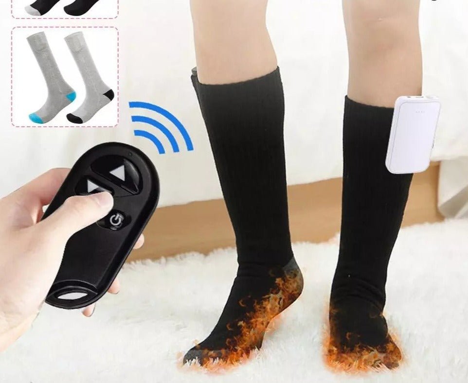 Chaussette chauffante batterie + télécommande — ski, vélo, chasse, pêche | VETCHAUD™