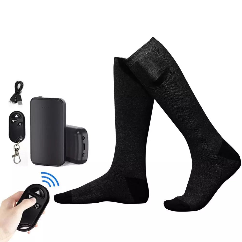 Chaussette chauffante batterie + télécommande — ski, vélo, chasse, pêche | VETCHAUD™