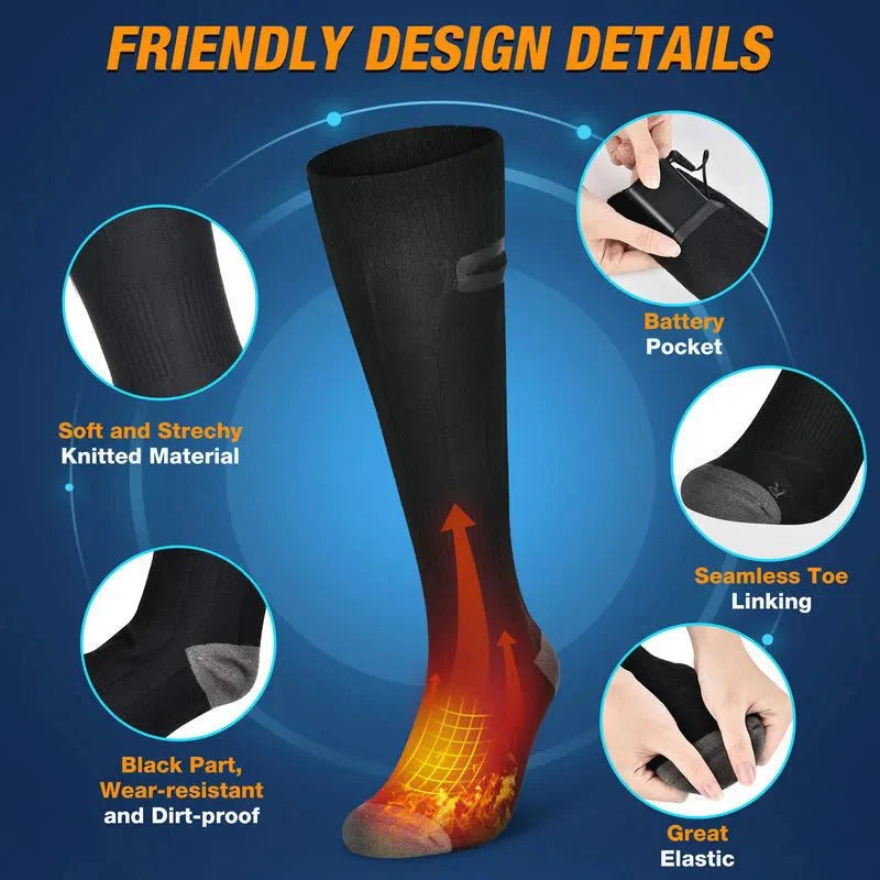 Chaussette chauffante chasse en hiver — résiste jusqu'à -10 °C en forêt | VETCHAUD™