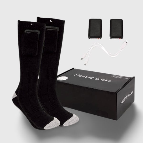 Chaussette chauffante cyclisme haute capacité 4500 mAh — 10 h d'autonomie | VETCHAUD™