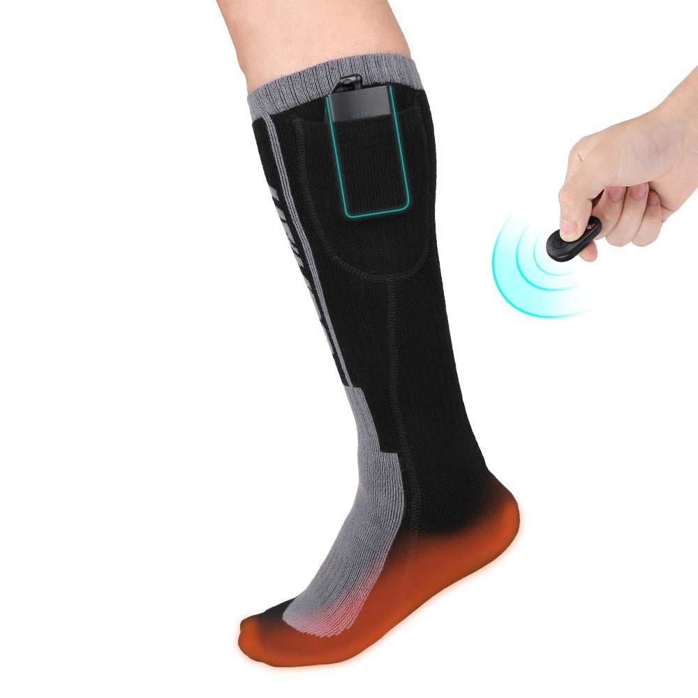 Chaussette chauffante électrique télécommande — chauffe sous la plante du pied | VETCHAUD™