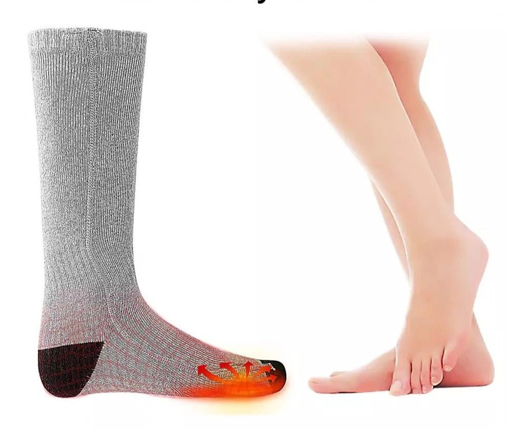 Chaussette chauffante nuit — piles 4,5 V et 50 % coton pour le coucher | VETCHAUD™