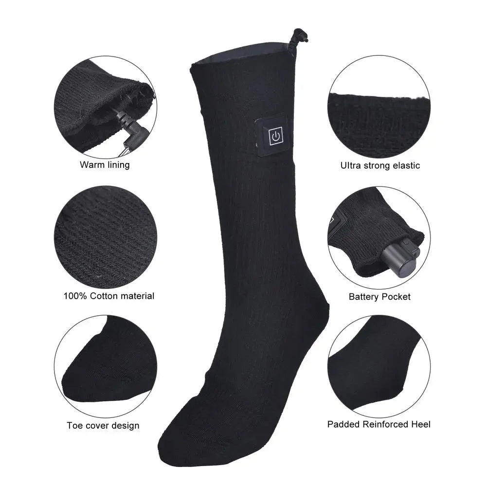 Chaussettes chauffantes pour dormir — chaleur douce la nuit, jusqu'à 8 h | VETCHAUD™