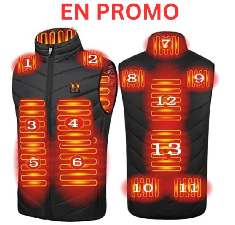 Doudoune chauffante 13 zones double contrôle – chaleur modulable | VETCHAUD™