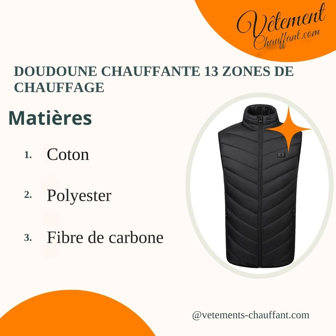 Doudoune chauffante 13 zones double contrôle – chaleur modulable | VETCHAUD™
