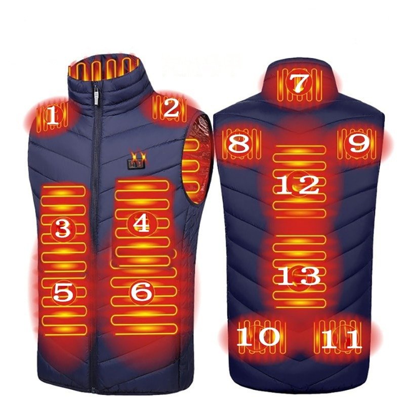 Doudoune chauffante 13 zones double contrôle – chaleur modulable | VETCHAUD™