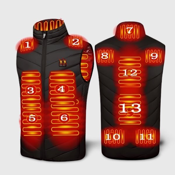 Doudoune chauffante 13 zones double contrôle – chaleur modulable | VETCHAUD™