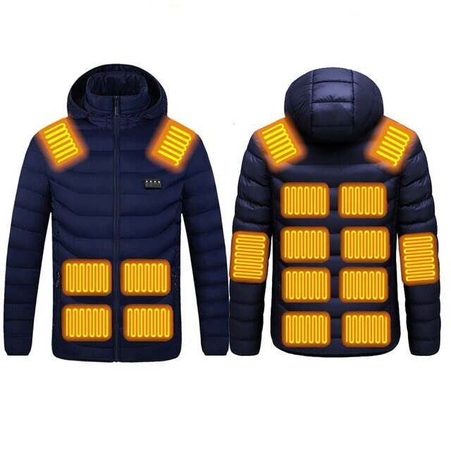 Doudoune chauffante 17 zones avec capuche – chaleur intégrale hiver | VETCHAUD™
