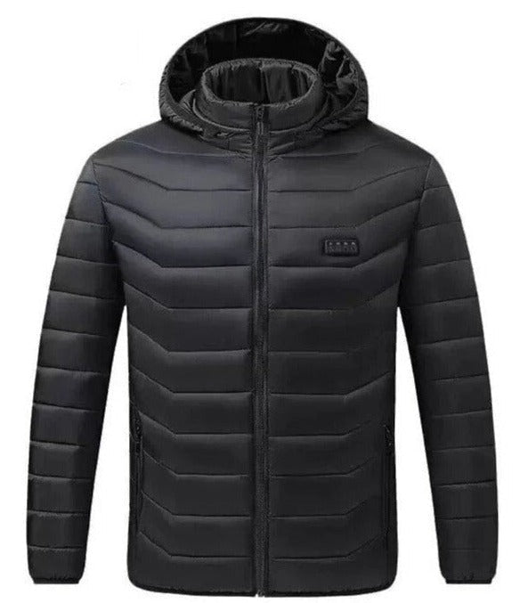 Doudoune chauffante noire 11 zones – chaleur équilibrée avant et arrière | VETCHAUD™