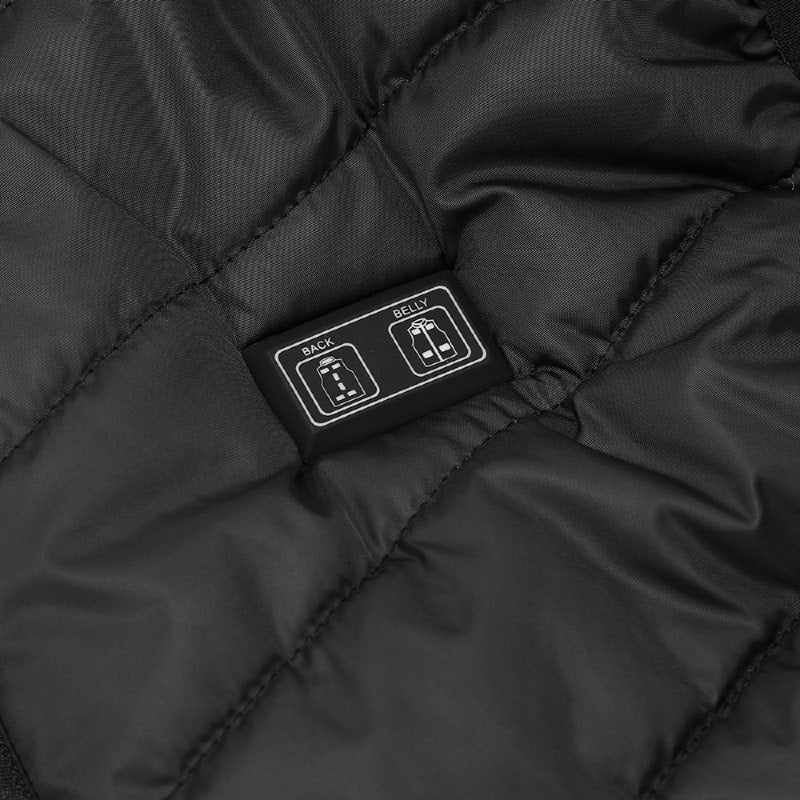 Doudoune chauffante noire 11 zones – chaleur équilibrée avant et arrière | VETCHAUD™