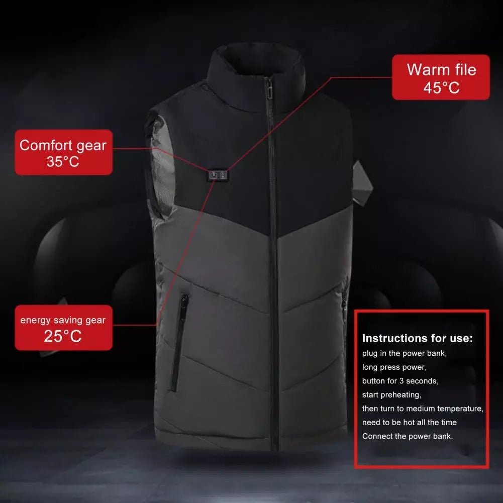 Gilet chauffant femme 9 zones double contrôle – coloris jaune et noir | VETCHAUD™