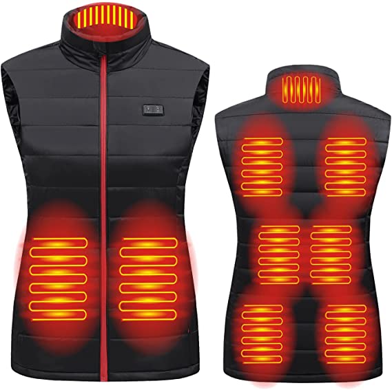 Gilet chauffant femme double contrôle en coton – 9 zones USB | VETCHAUD™