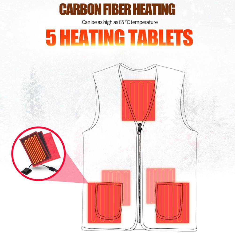 Gilet chauffant femme taille S – 5 zones USB sous-vêtement thermique | VETCHAUD™