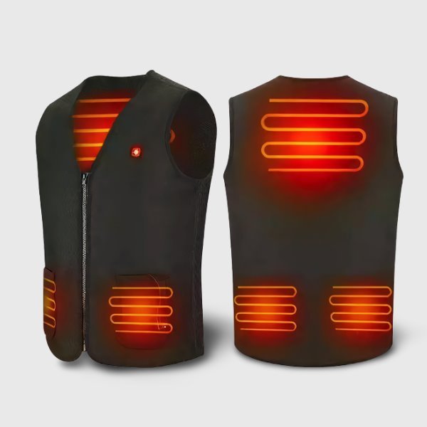 Gilet chauffant professionnel de travail sans manches – femme et homme | VETCHAUD™