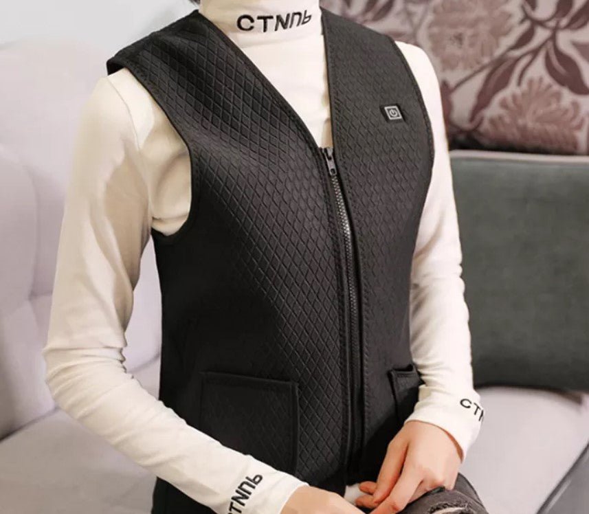 Gilet chauffant professionnel de travail sans manches – femme et homme | VETCHAUD™