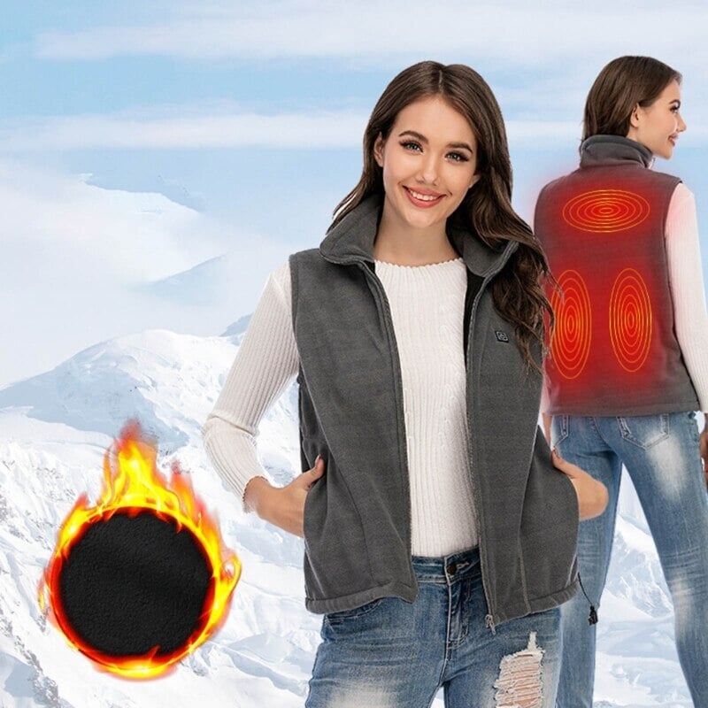 Gilet chauffant USB femme ultra fin – 5 zones infrarouge | VETCHAUD™