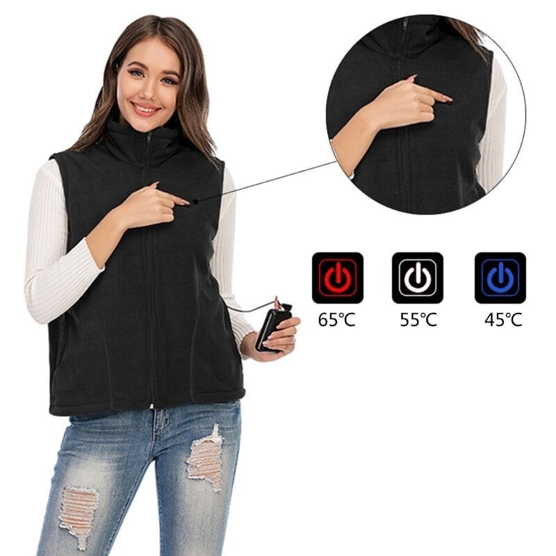 Gilet chauffant USB femme ultra fin – 5 zones infrarouge | VETCHAUD™