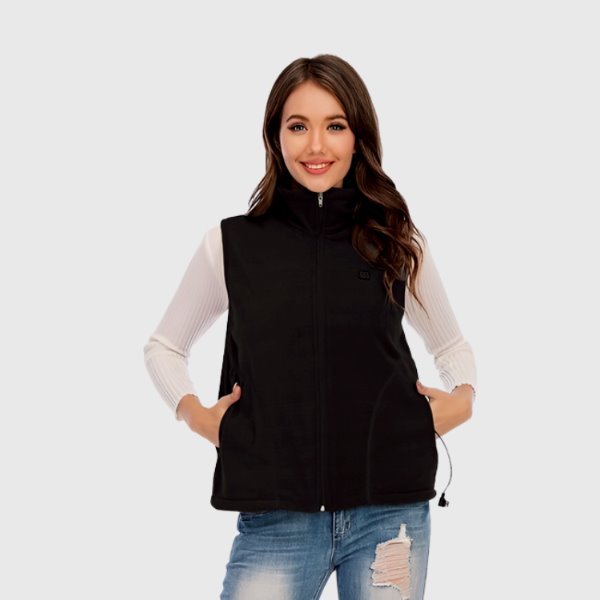 Gilet chauffant USB femme ultra fin – 5 zones infrarouge | VETCHAUD™