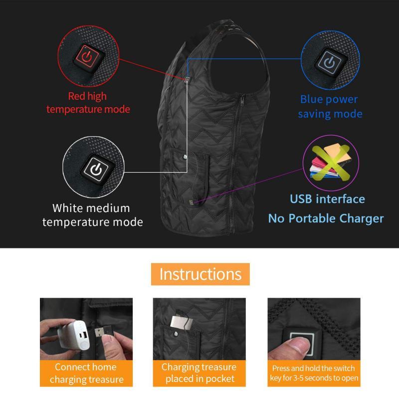 Gilet doudoune chauffant 5 zones – randonnée et montagne USB | VETCHAUD™