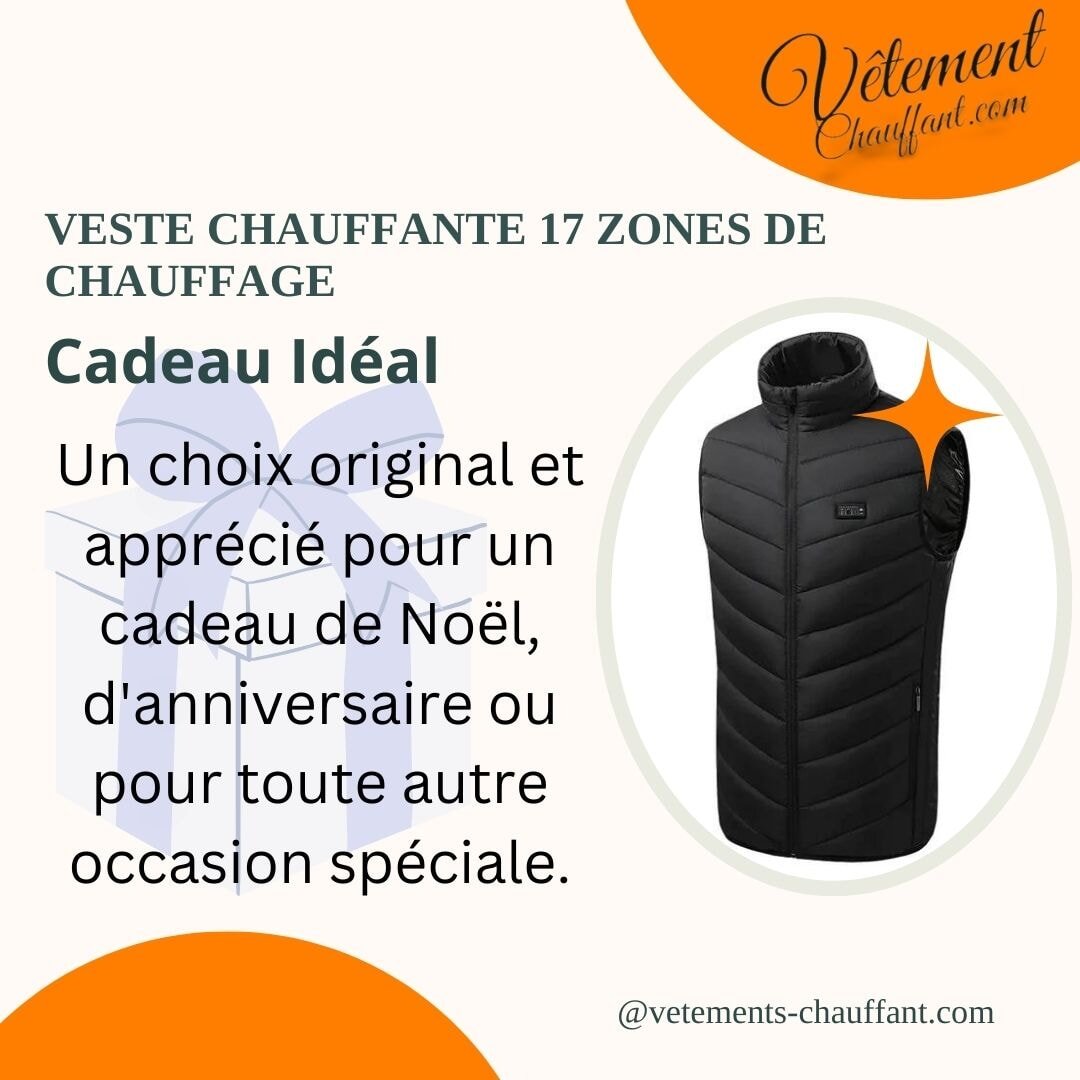 Veste chauffante 17 zones de chauffe – diffusion intégrale haut du corps | VETCHAUD™