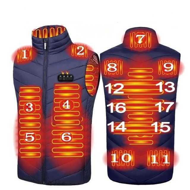 Veste chauffante 17 zones de chauffe – diffusion intégrale haut du corps | VETCHAUD™