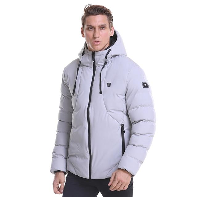 Veste chauffante ski blanche microfibre carbone – chaud sur les pistes | VETCHAUD™